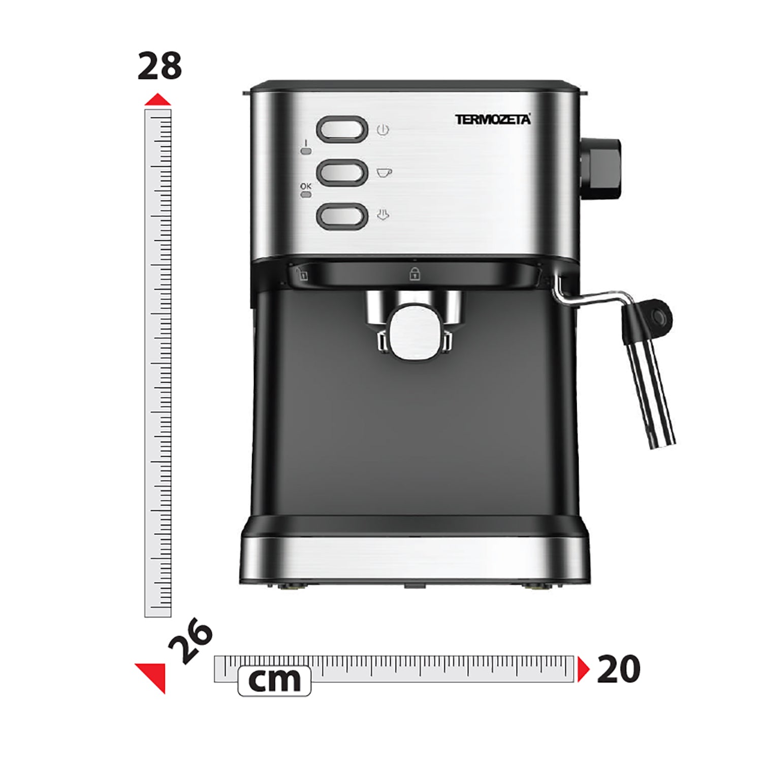 TERMOZETA - Macchina da Caffè TZ Espresso 4 in 1 - Compatibile con capsule Nescafé® Dolce Gusto®, Nespresso®, caffè macinato e caffè in cialde.