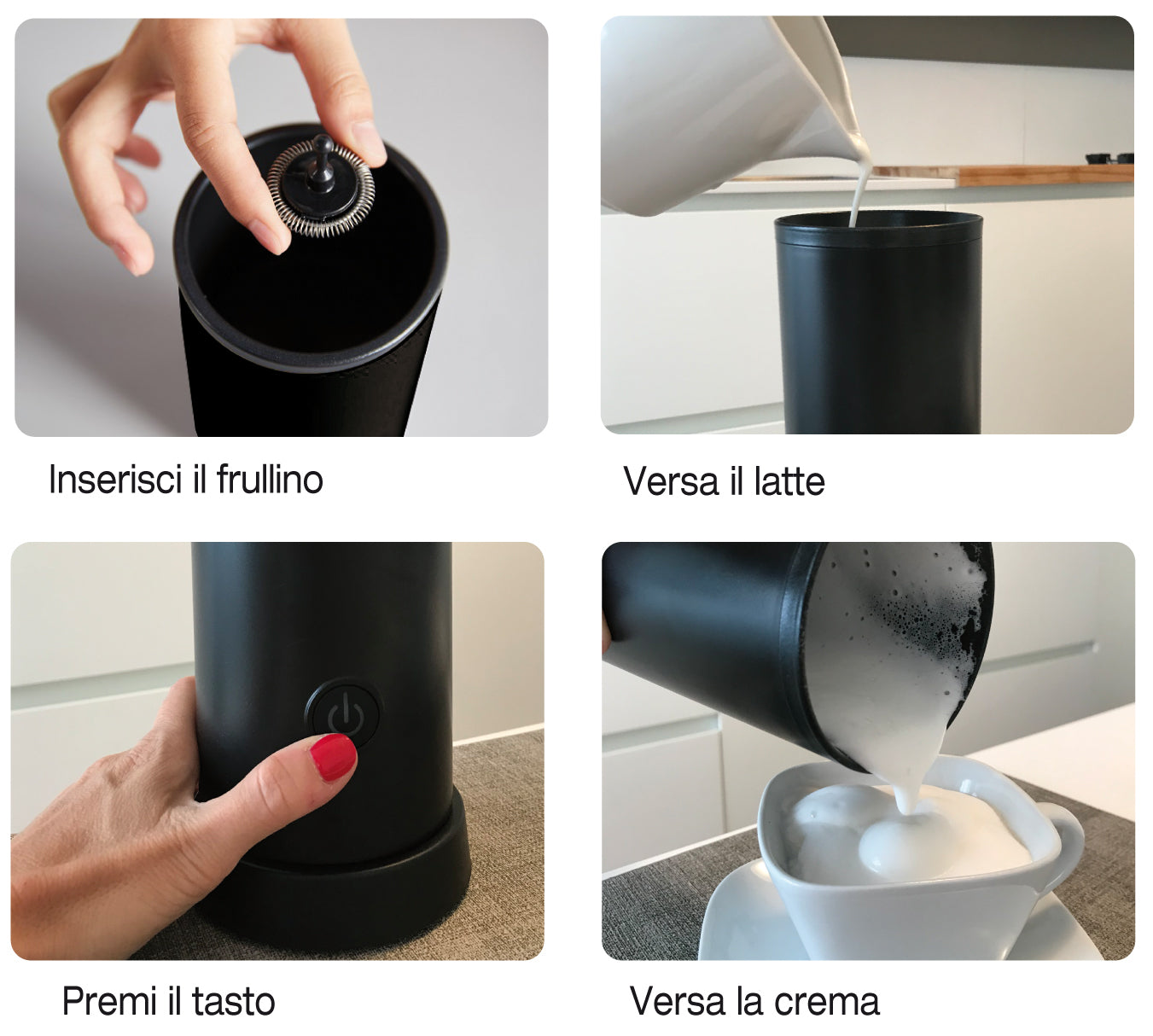 TERMOZETA - Cappuccinatore elettrico Cappuccione Cream 550 Watt