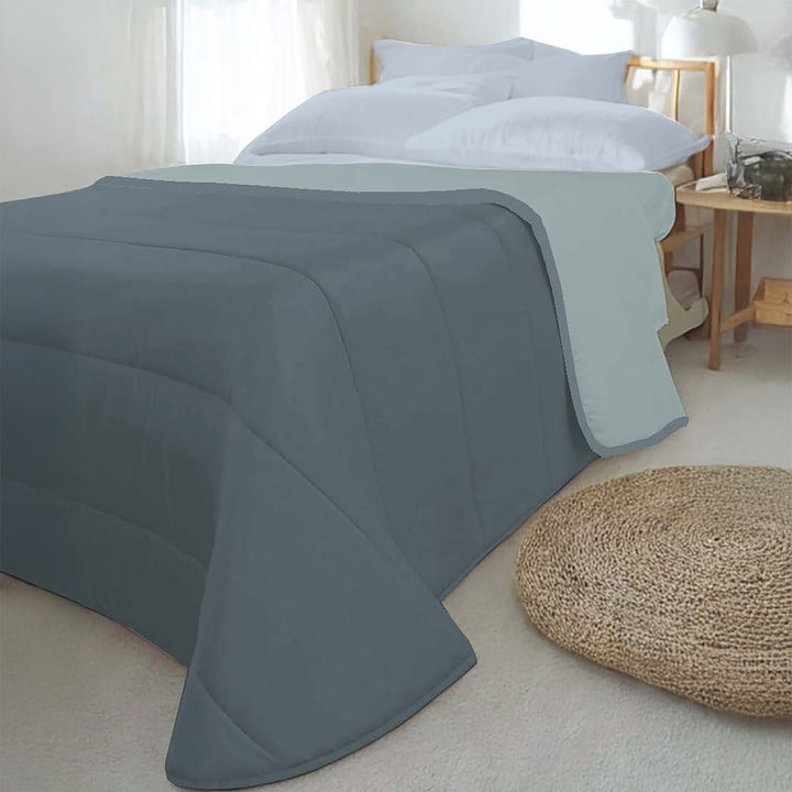 VESTIAMO CASA - Trapunta Letto Singolo Bicolor Style Navy 150x240 cm