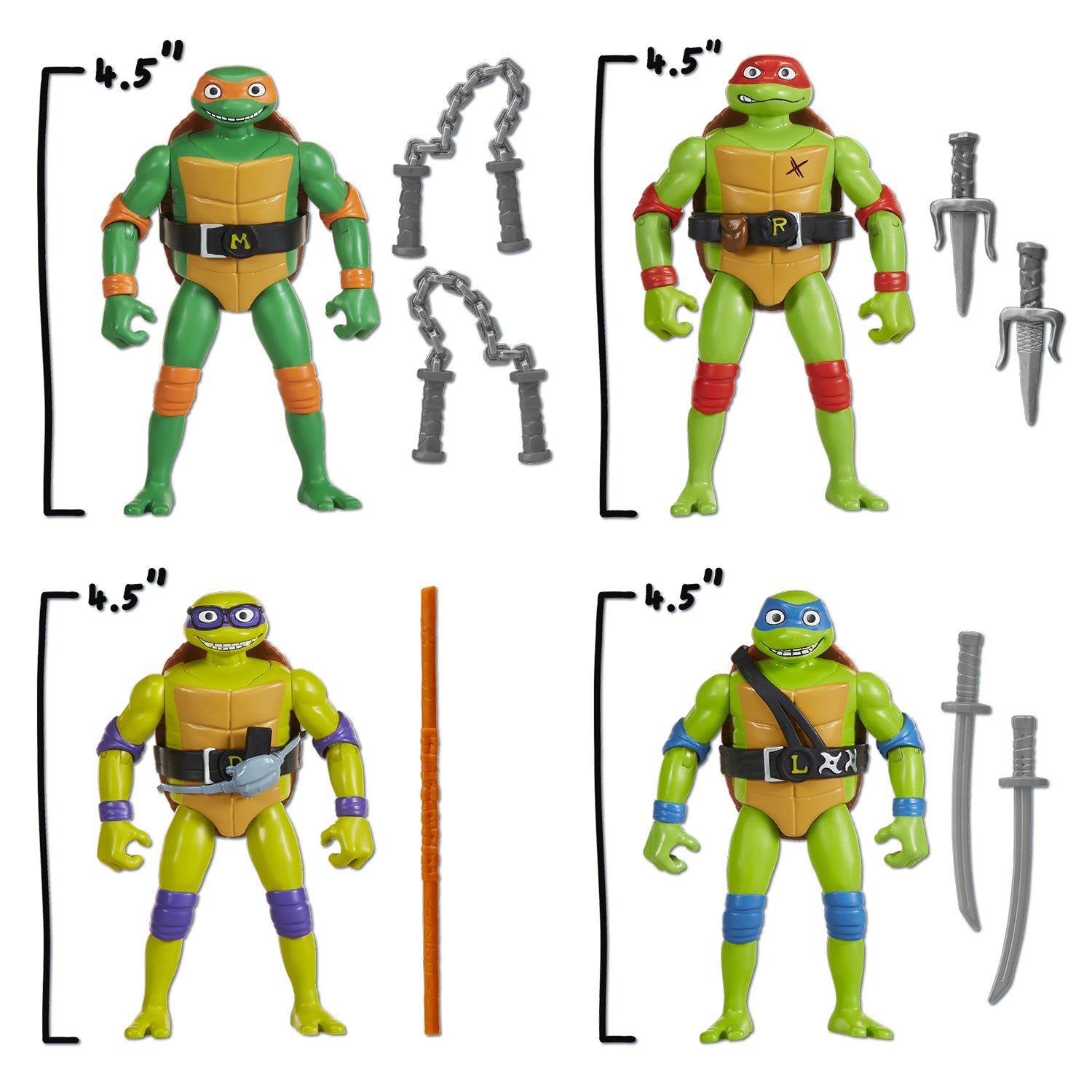 PLAYMATES TOYS - Tartarughe Ninja Shell Spin Action Figure 12 cm Assortita