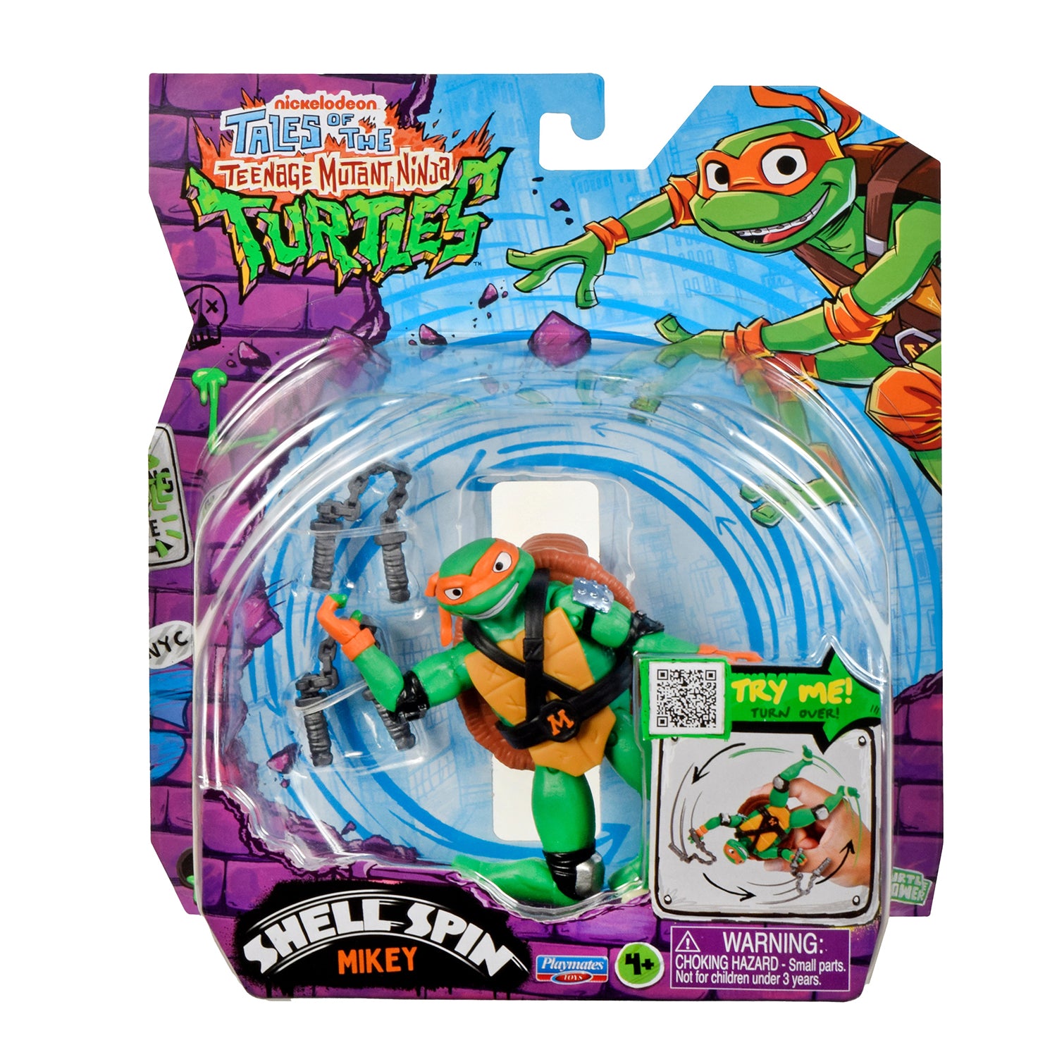 PLAYMATES TOYS - Tartarughe Ninja Shell Spin Action Figure 12 cm Assortita