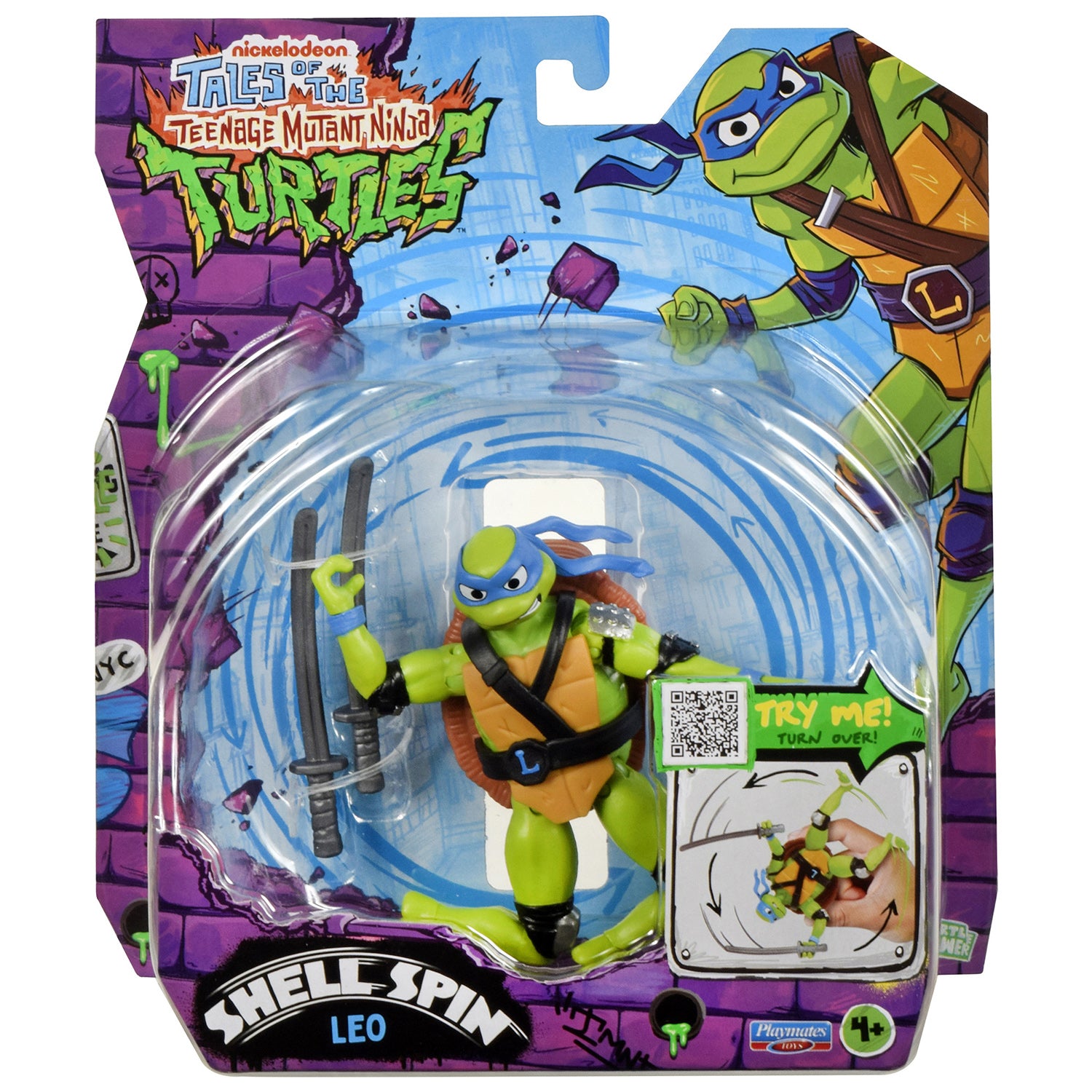 PLAYMATES TOYS - Tartarughe Ninja Shell Spin Action Figure 12 cm Assortita