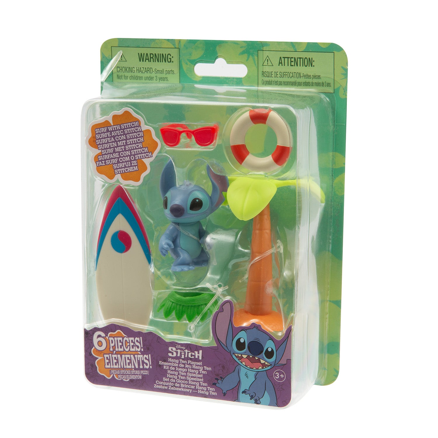 GIOCHI PREZIOSI - Disney Stitch Playset Veicoli Assortiti con Accessori- Surf & Sun / Hang Ten con Accessori