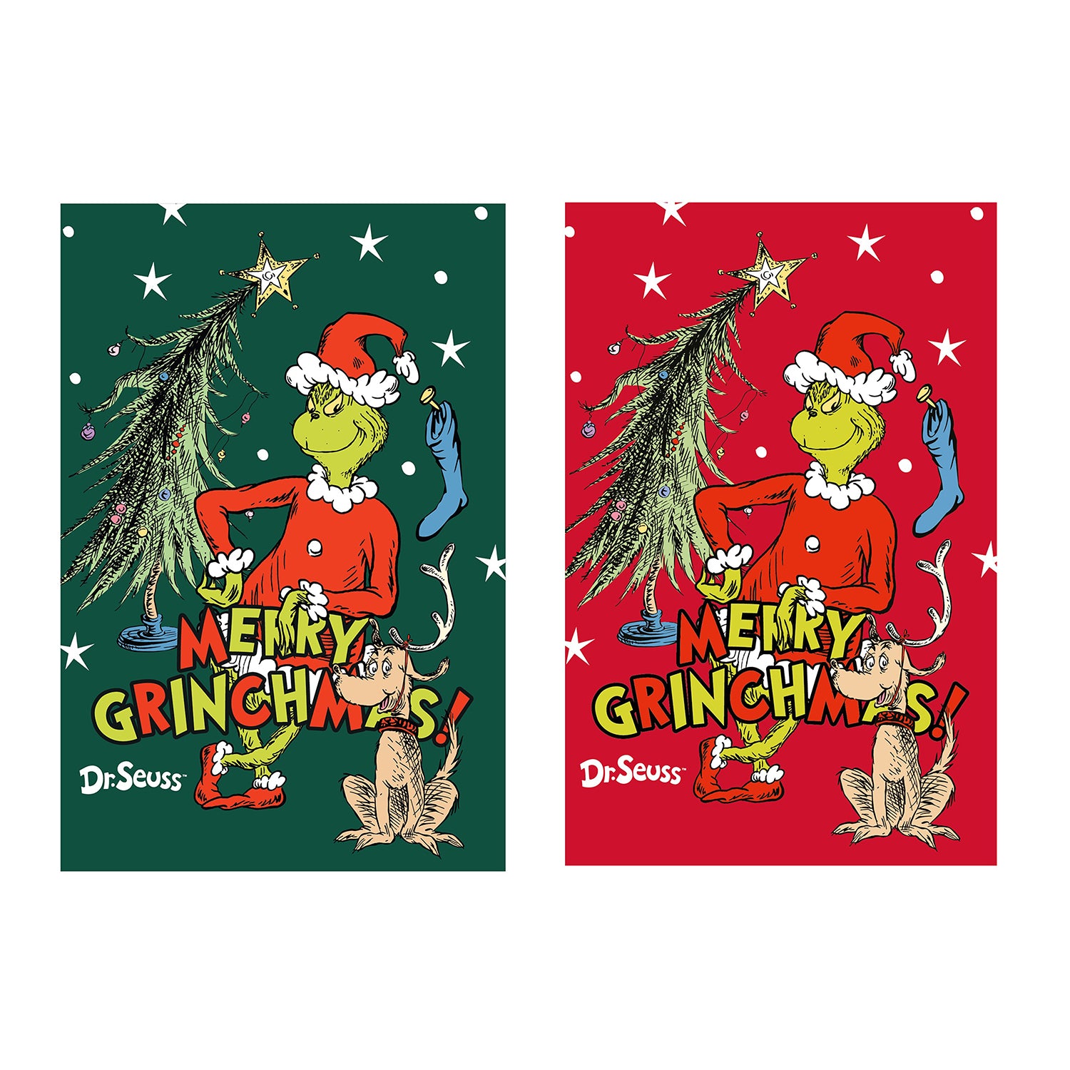 CORIEX - Plaid Grinch Merry Grinchmas in Pile 100x140 cm - Licenza Ufficiale The Grinch Dr. Seuss