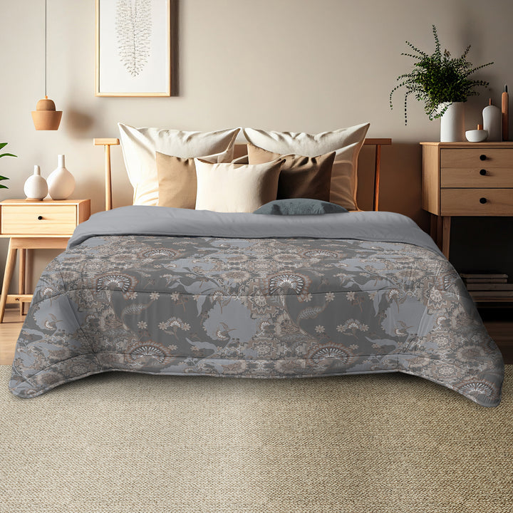 ROYALTEX - Trapunta Matrimoniale Ambra Paisley Beige 250x250 cm