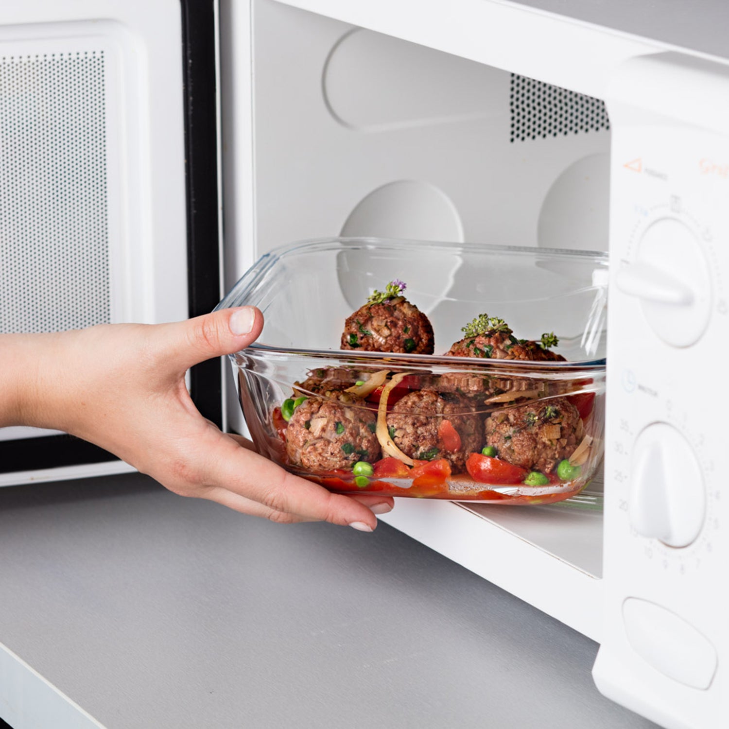 PYREX - Contenitore Rettangolare in vetro con coperchio ermetico Linea Cook & Go 20x15 cm