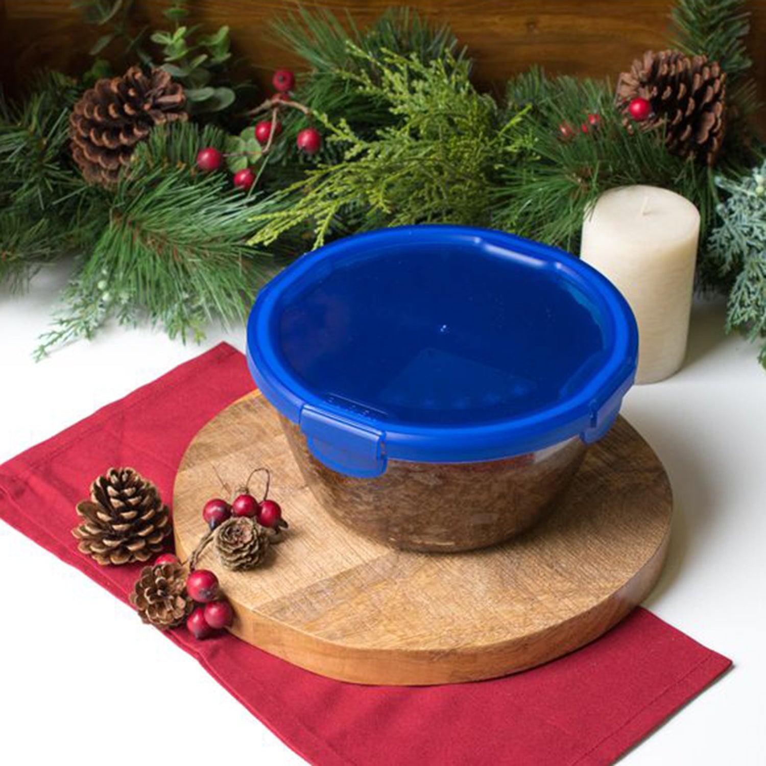 PYREX - Contenitore in vetro con coperchio ermetico Linea Cook & Go diametro 15 cm