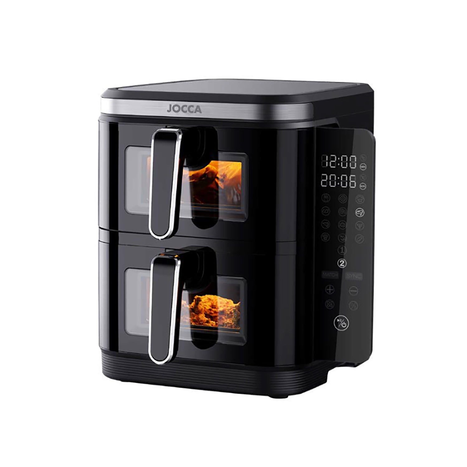 JOCCA - Friggitrice ad Aria Doppio Cestello 11 litri 2600 Watt