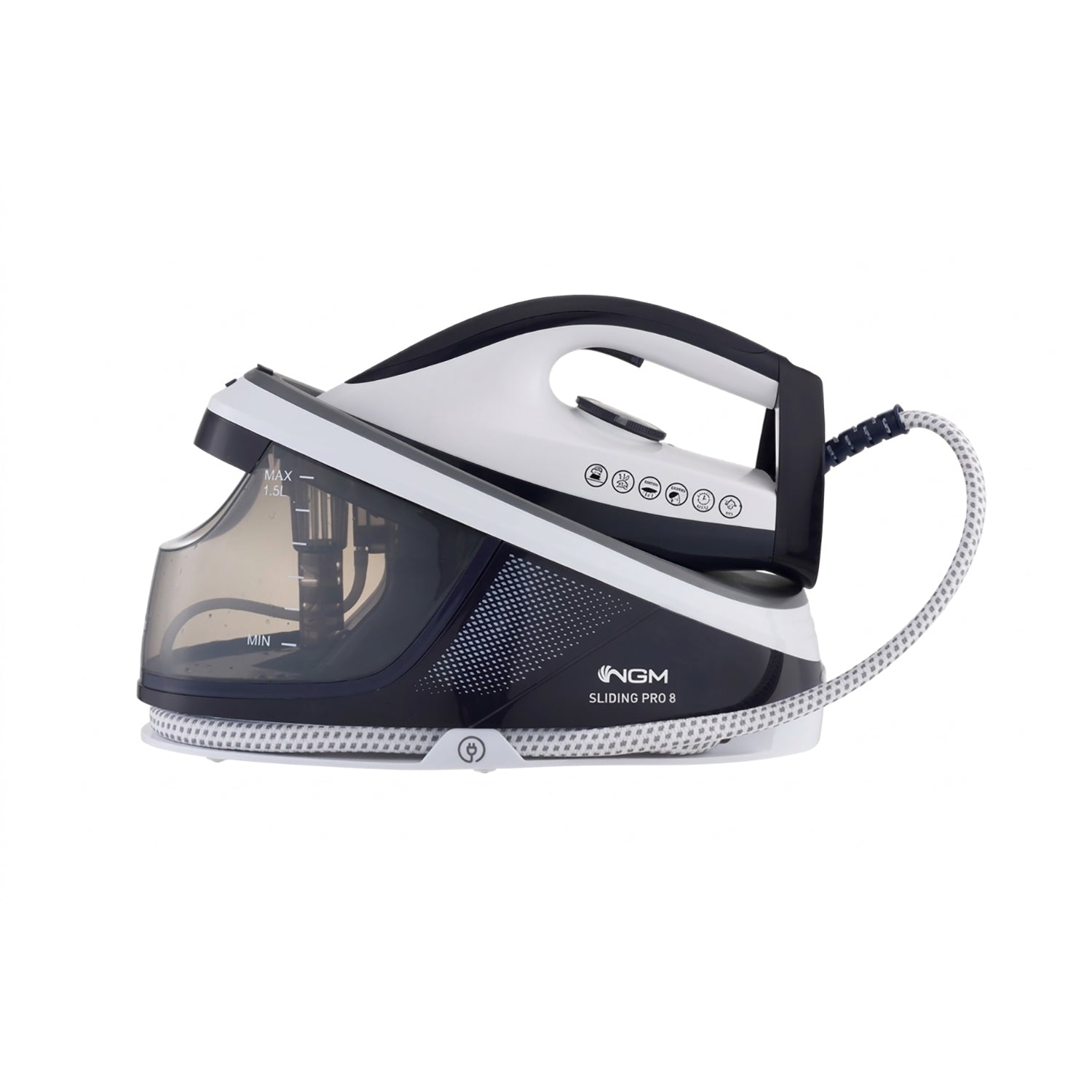 NGM - Ferro da Stiro a Vapore Sliding Pro 8 con Caldaia 8 Bar 2400 Watt