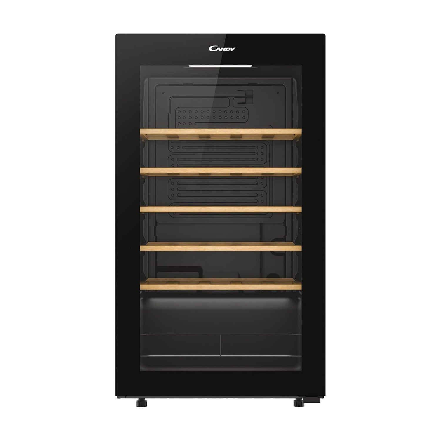 CANDY - Cantinetta Vino CWC034 Wi-Fi 34 Bottiglie con 5 Ripiani in Legno - h85x47,5x45,6 cm