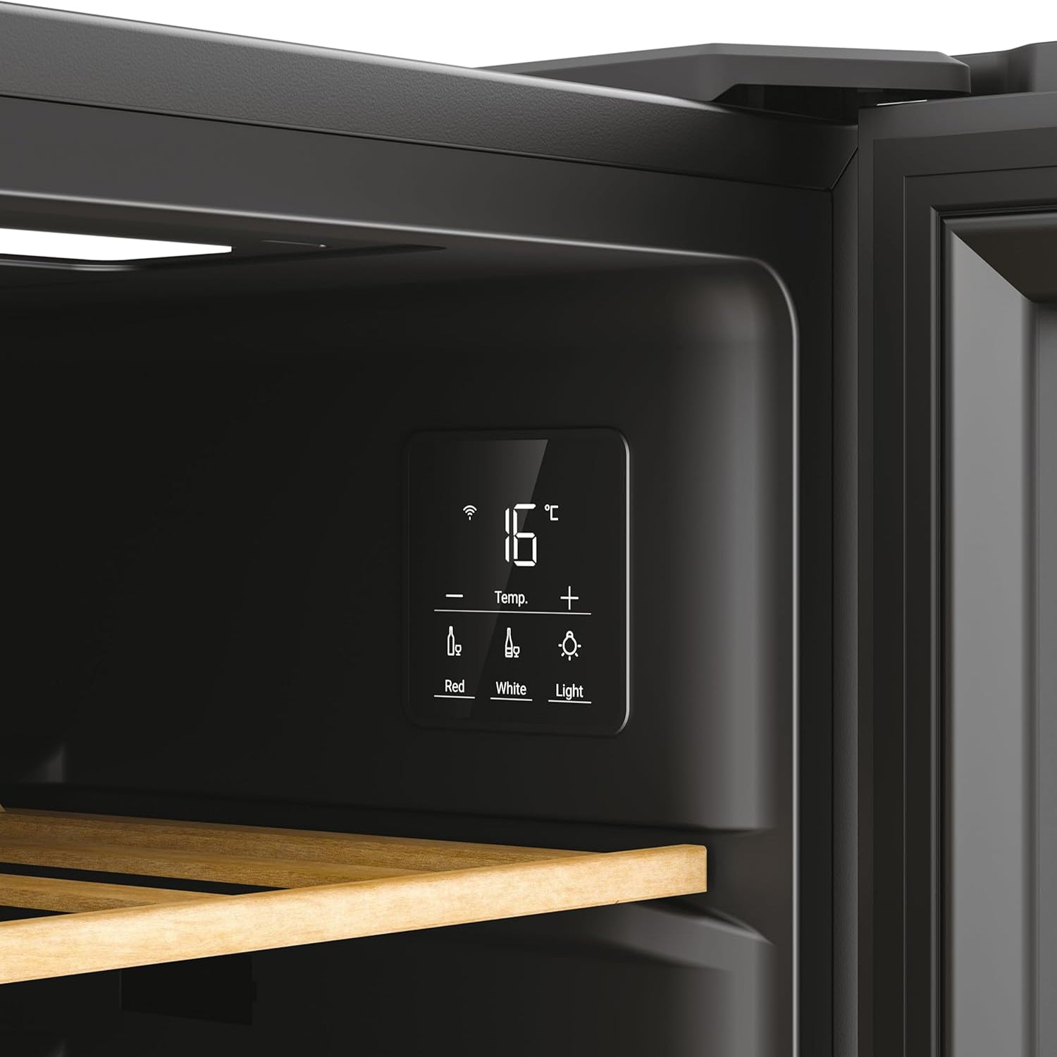 CANDY - Cantinetta Vino CWC034 Wi-Fi 34 Bottiglie con 5 Ripiani in Legno - h85x47,5x45,6 cm