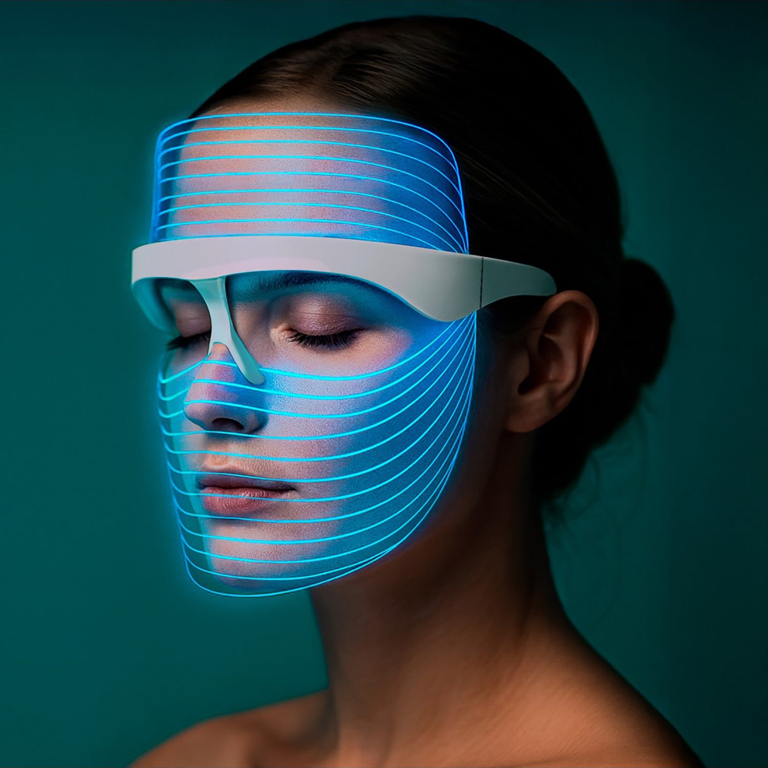JOCCA - Maschera LED 7 Colori Jocca Beauty - Terapia Luce Viso con Cavo USB (Art. 2798)