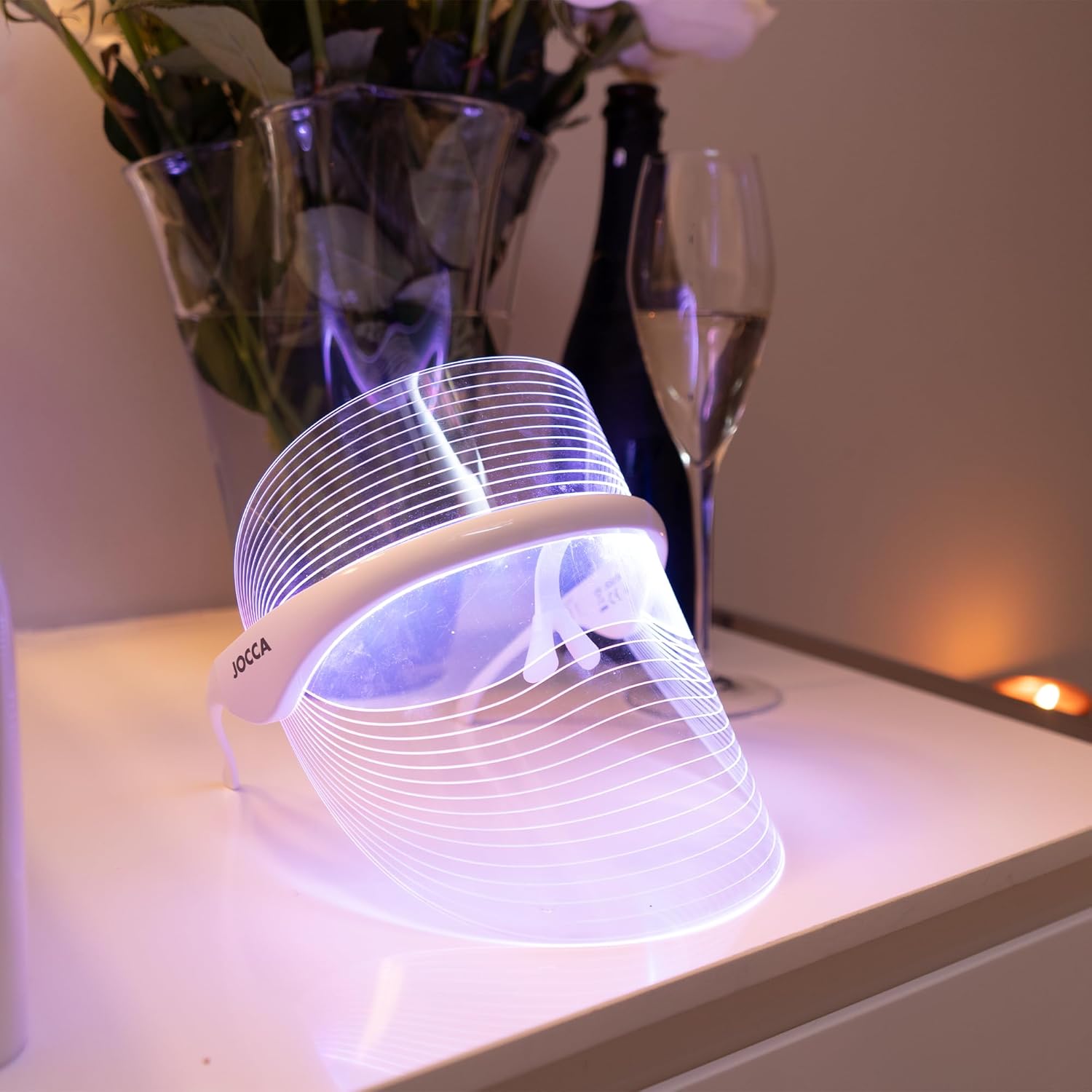JOCCA - Maschera LED 7 Colori Jocca Beauty - Terapia Luce Viso con Cavo USB (Art. 2798)