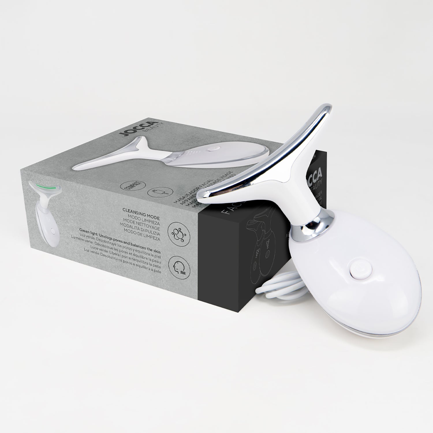 JOCCA - Massaggiatore Viso e Collo Jocca Beauty - Luce Pulsata con tecnologia EMS 3 Modalità