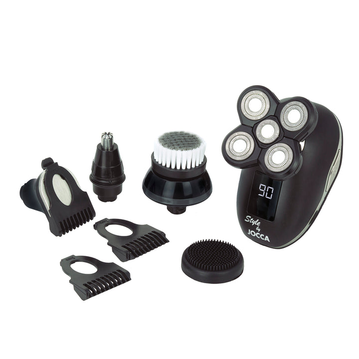 JOCCA - Set Barba 5 in 1 Rasoio Elettrico Uomo Ricaricabile