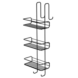 GEDY - Portaoggetti Doccia 3 ripiani in acciaio Nero TITO