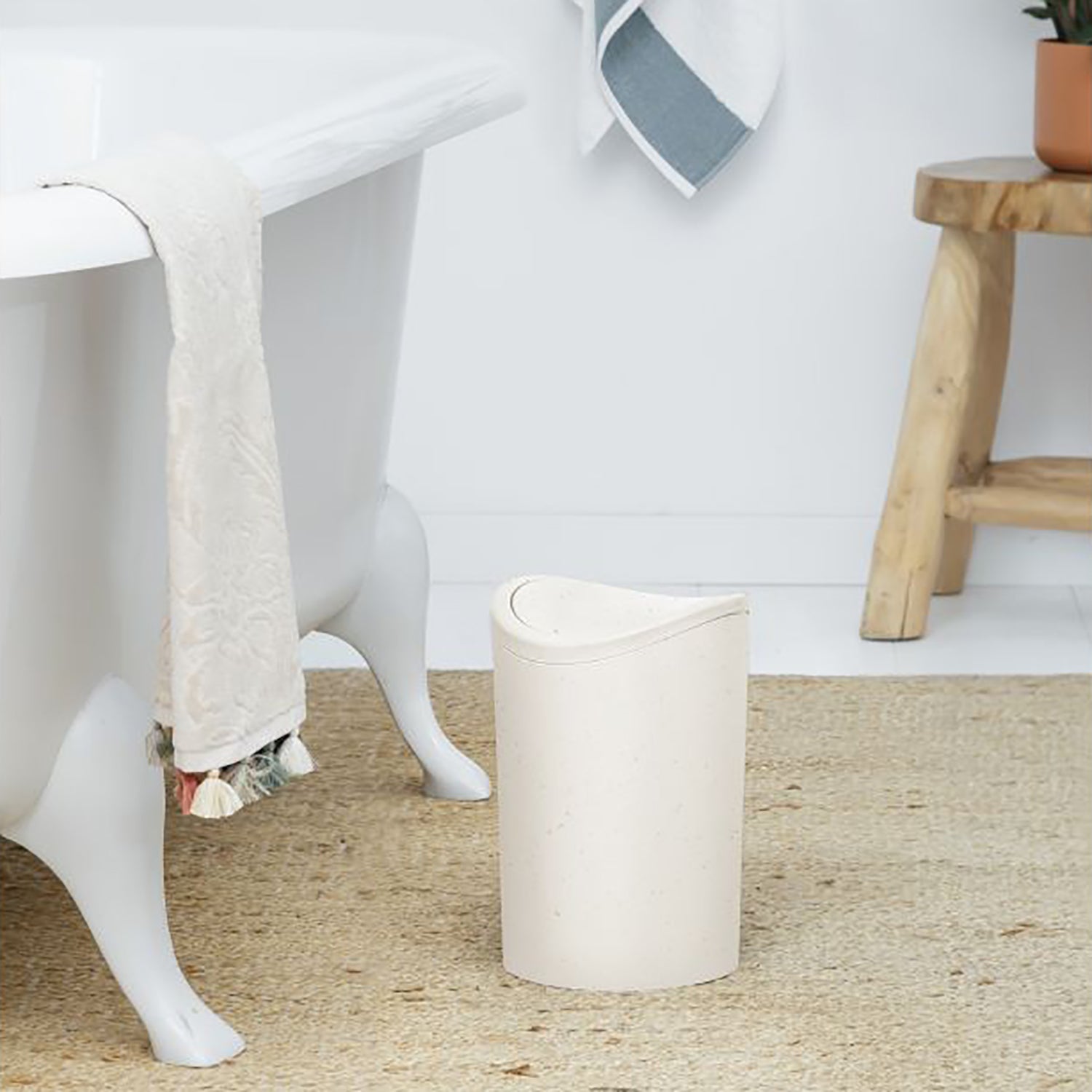 TATAY - Pattumiera Standard con coperchio basculante Ecohome 6 litri - h28 cm diametro 19 cm