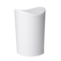 TATAY - Pattumiera Standard con coperchio basculante colore bianco 6 litri - h28 cm diametro 19 cm