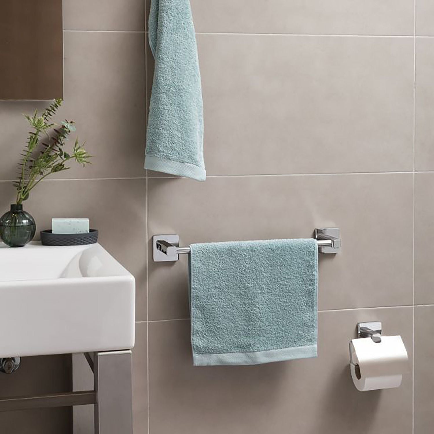 TATAY - Barra Portasciugamani in Acciaio Inox Linea Kalo Cromo 45 cm