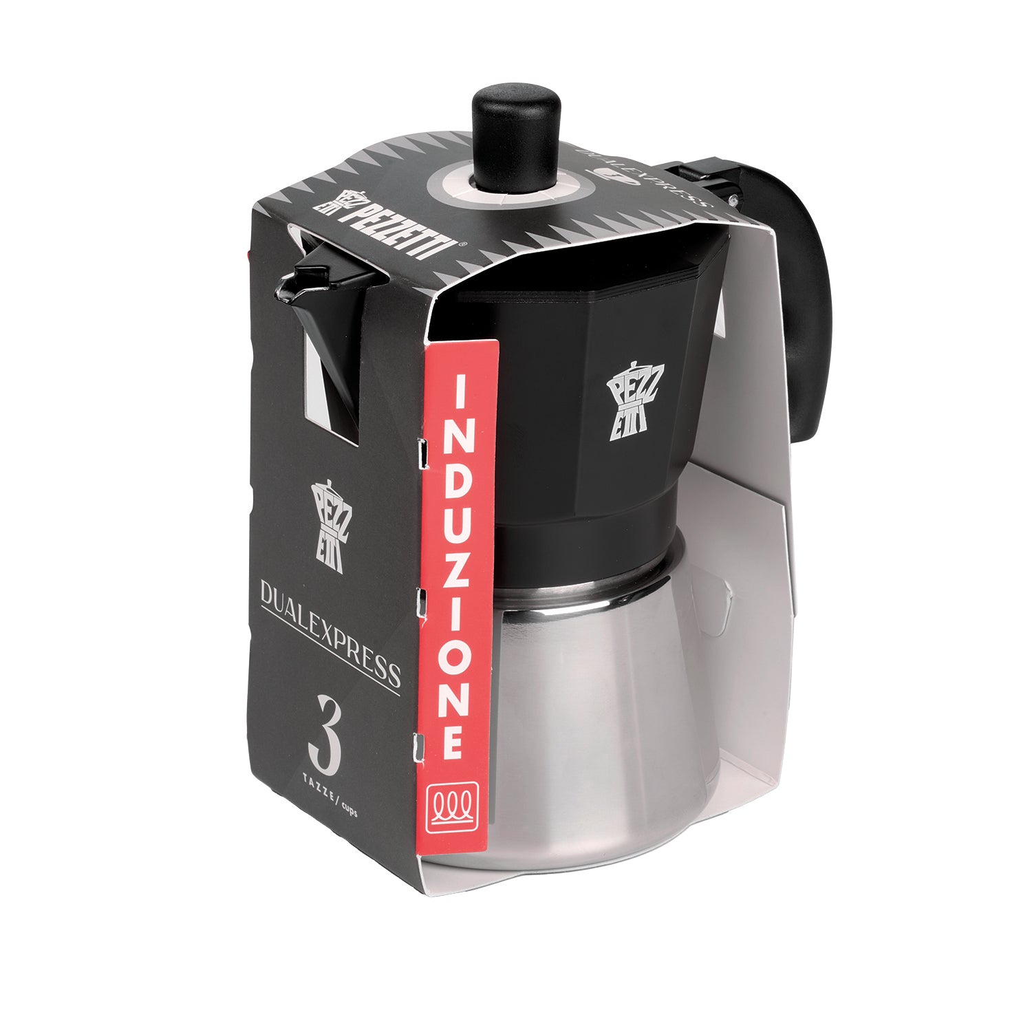 PEZZETTI - Caffettiera 3 Tazze Dual Express Induzione