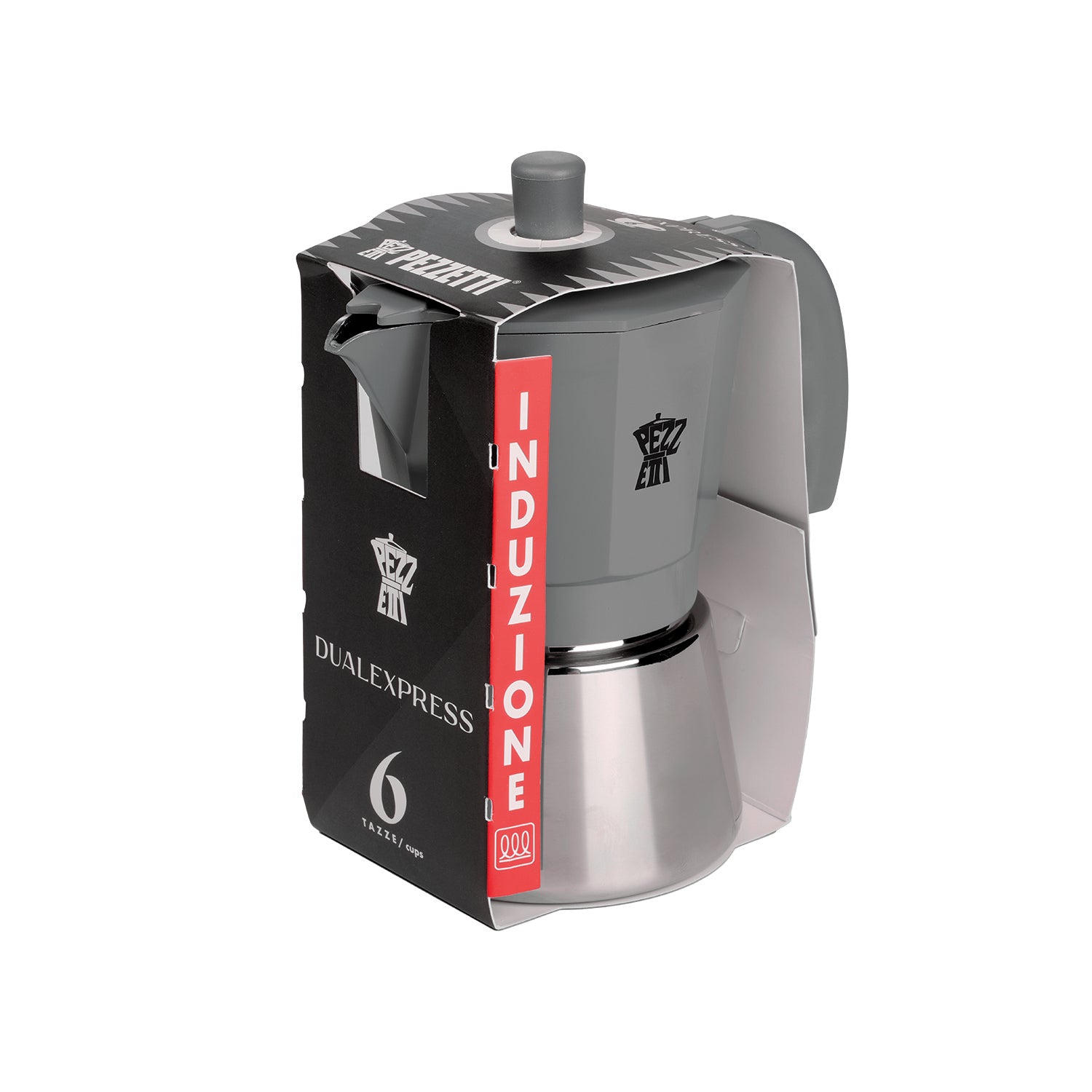 PEZZETTI - Caffettiera 6 Tazze Dual Express Induzione