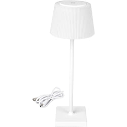 OMEGA - Lampada da tavolo ricaricabile e dimmerabile bianco - h30x13x13 cm