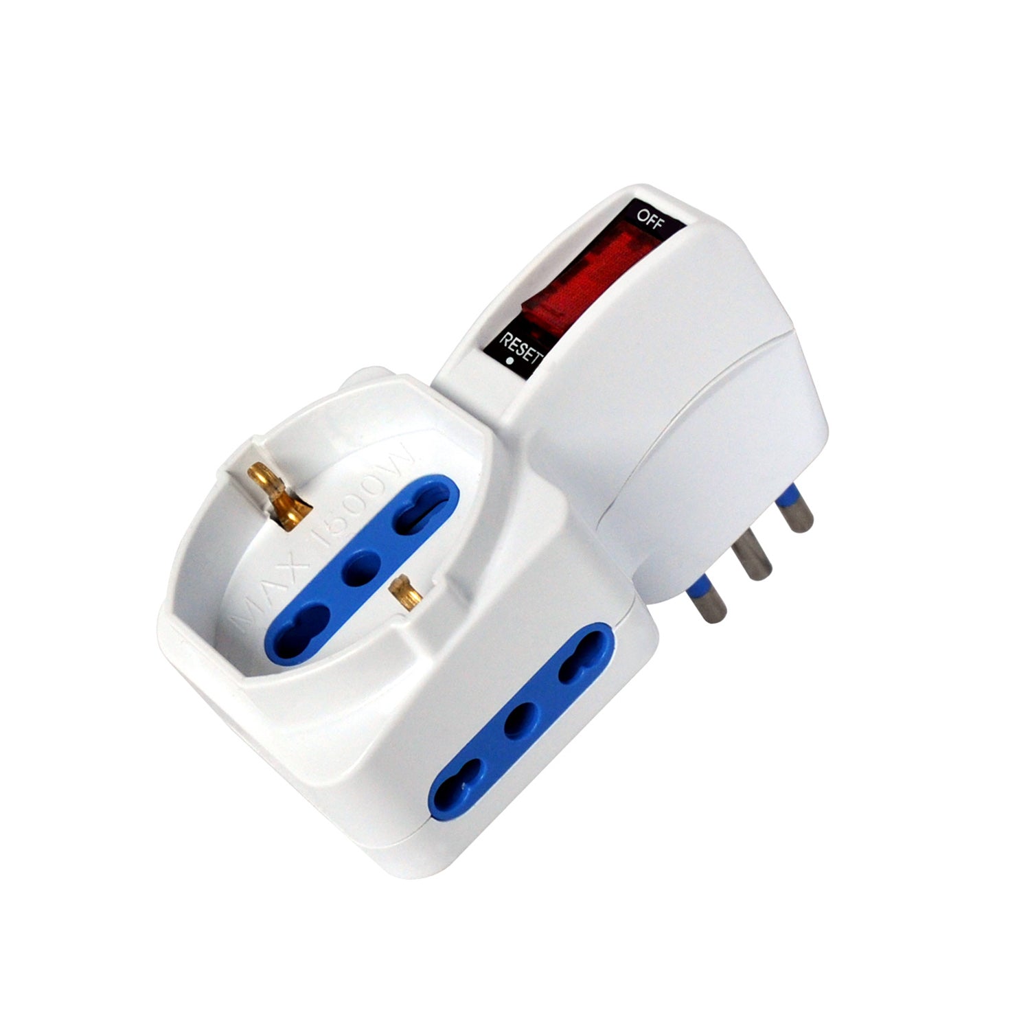 PROPART - Adattatore 3 Posti Salvaspazio con Interruttore 10A