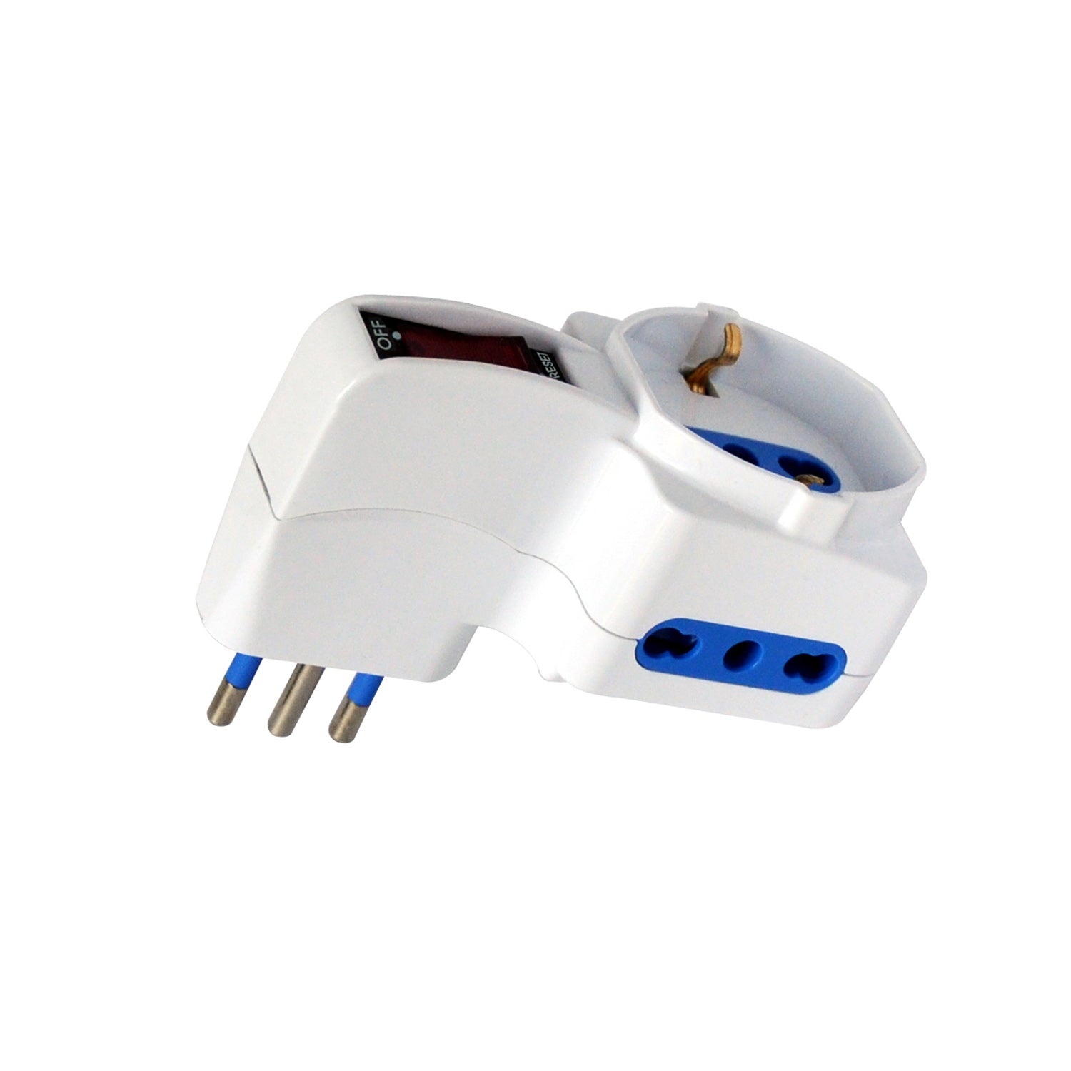 PROPART - Adattatore 3 Posti Salvaspazio con Interruttore 10A