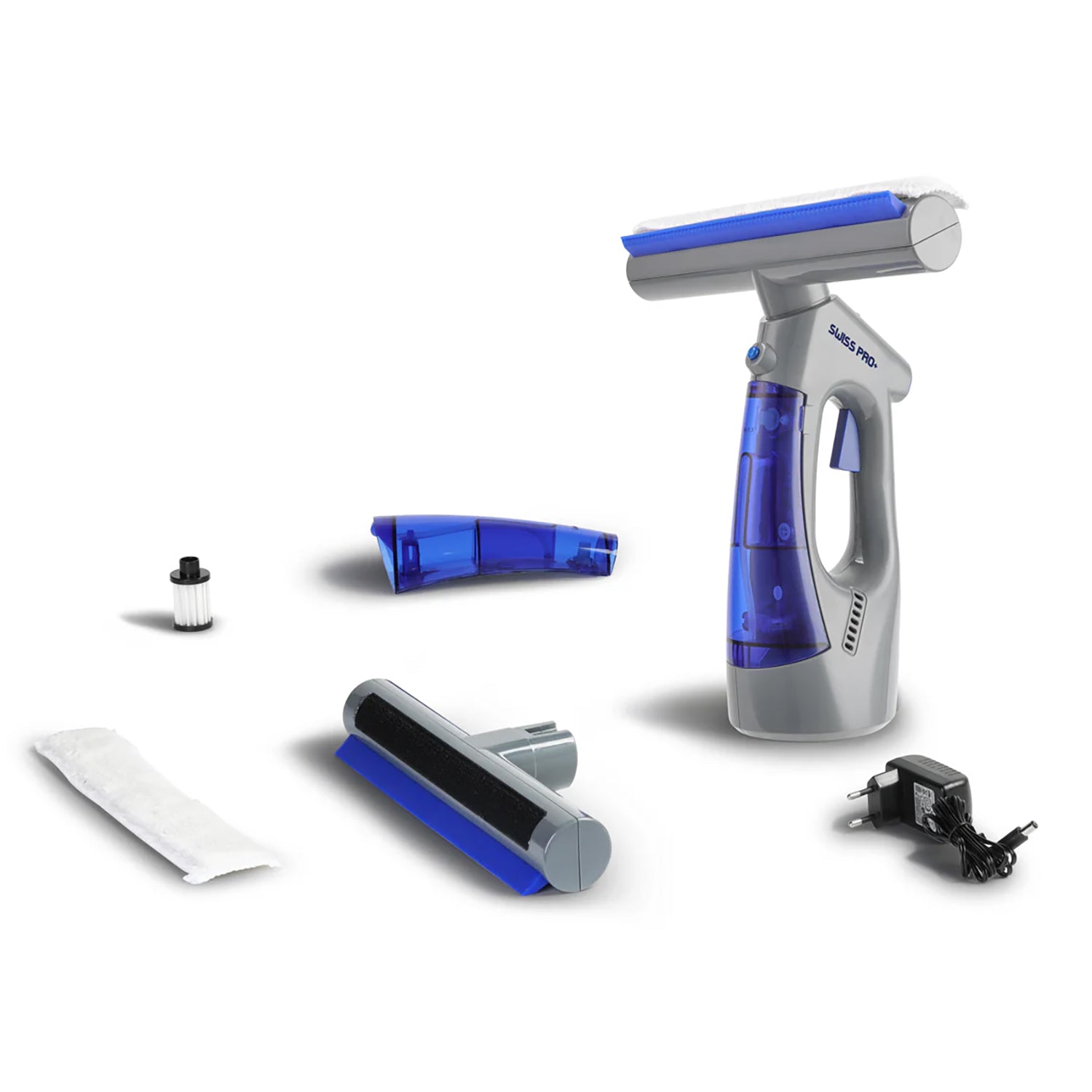 SWISS PRO+ - Aspirapolvere per Finestre 3 in 1 Ricaricabile Senza Fili SP-WIN3.1