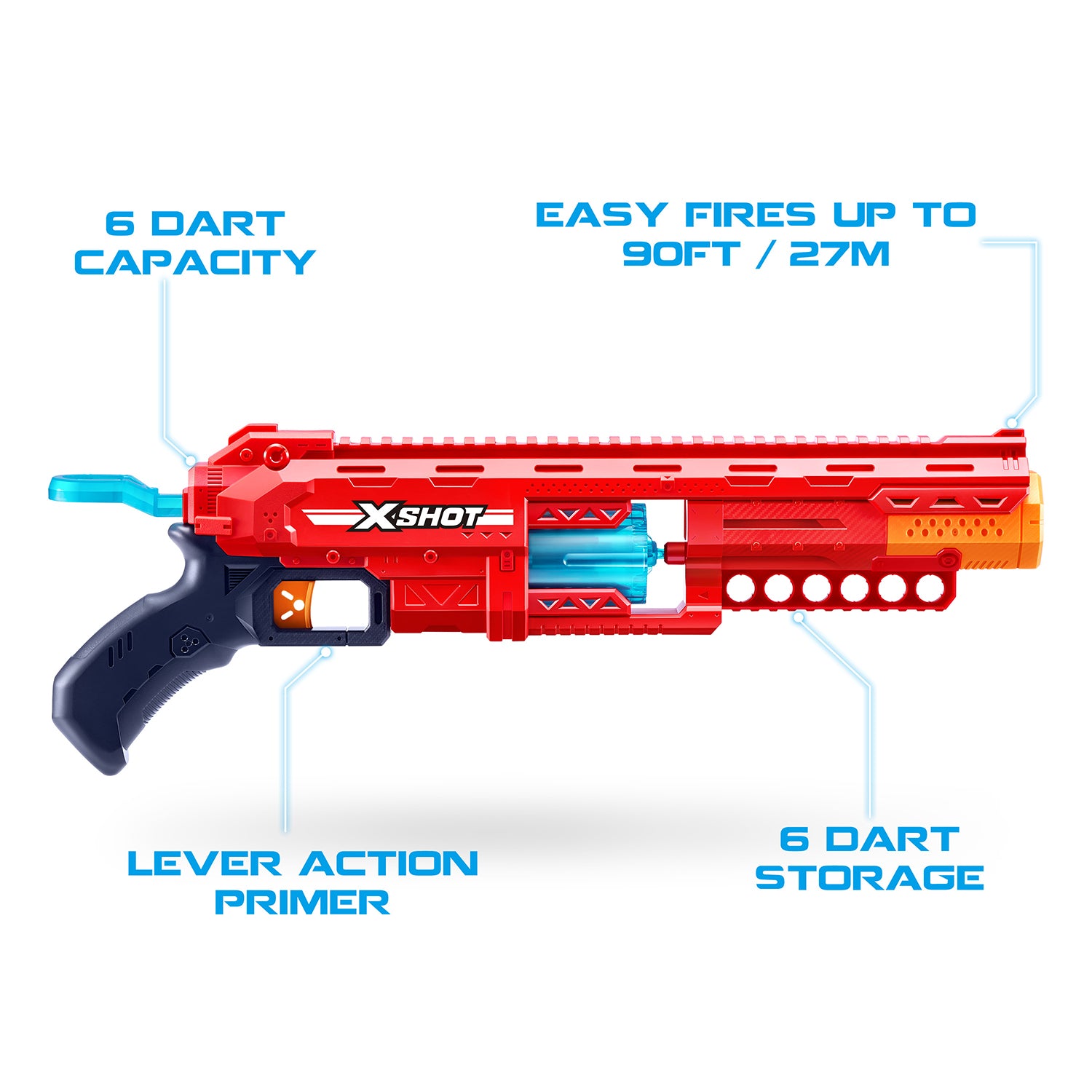 ZURU - XShot Excel Caliber Blaster con 16 Dardi Giocattolo 8+ Anni
