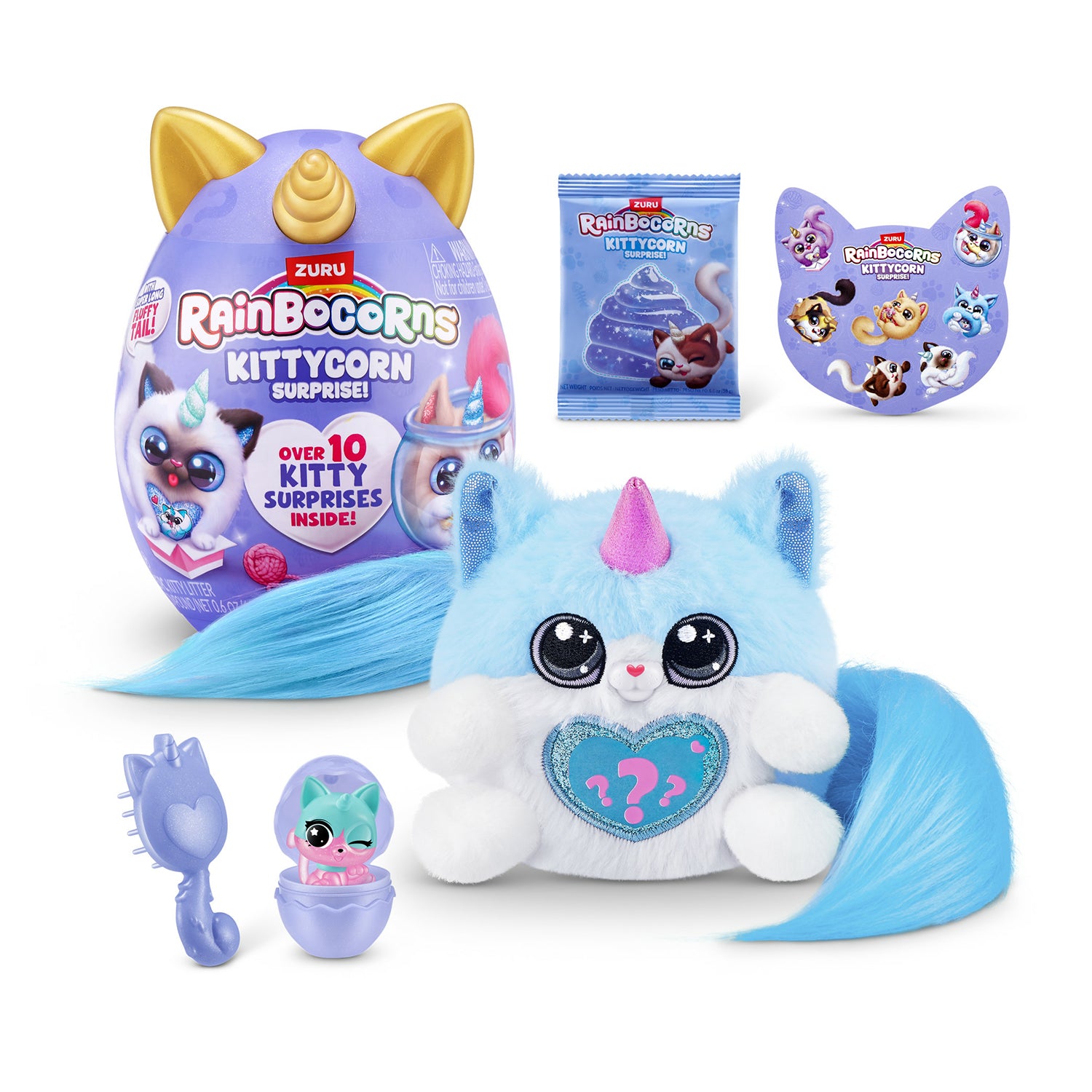 ZURU - Rainbocorns Kittycorn Surprise Serie 3 con Peluche e Sorprese 3+ Anni