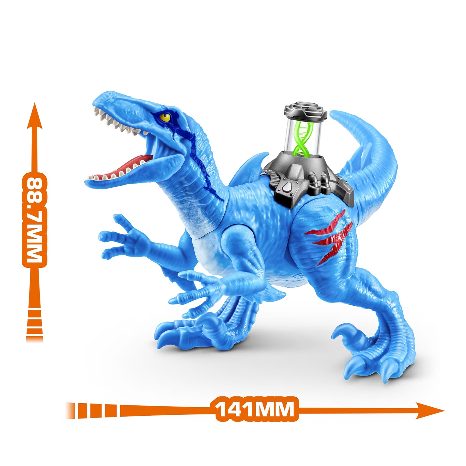 ZURU - Robo Alive Dino DNA Dinosauro con Slime e DNA Luminoso 3+ Anni