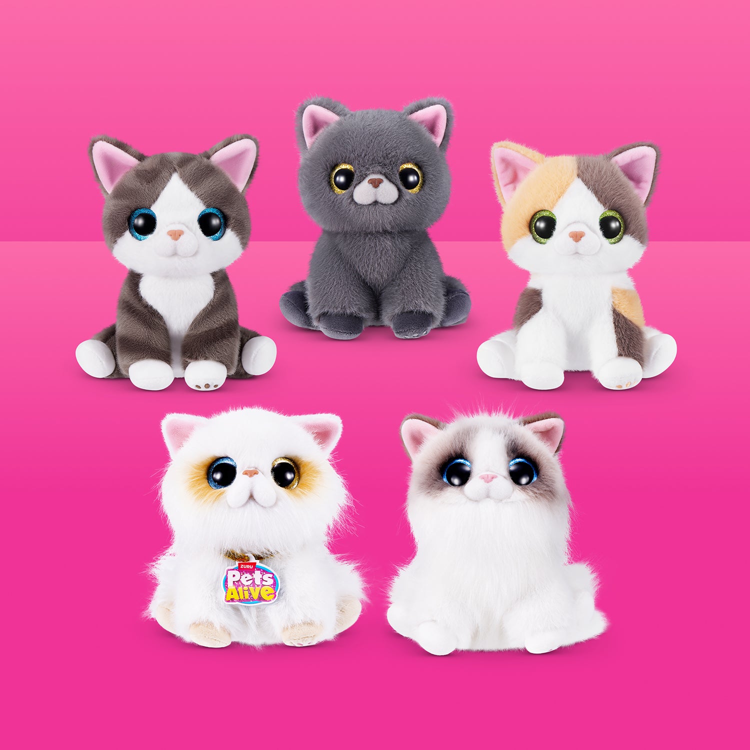 ZURU - Pets Alive Smitten Kittens Serie 2 Gattino Peluche Interattivo a Sorpresa 3+ Anni