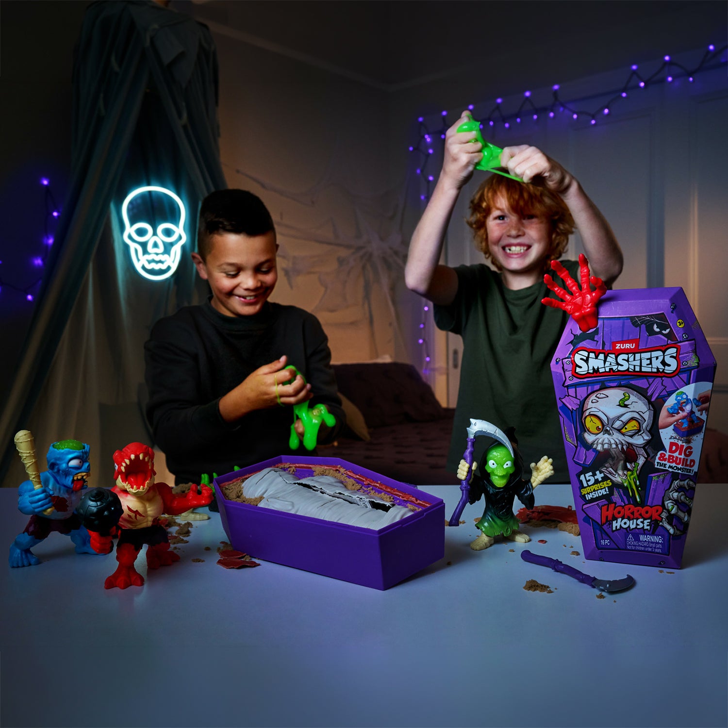ZURU - Smashers Horror House Serie 1 Bara con 15+ Sorprese e Mostro da Costruire 3+ Anni