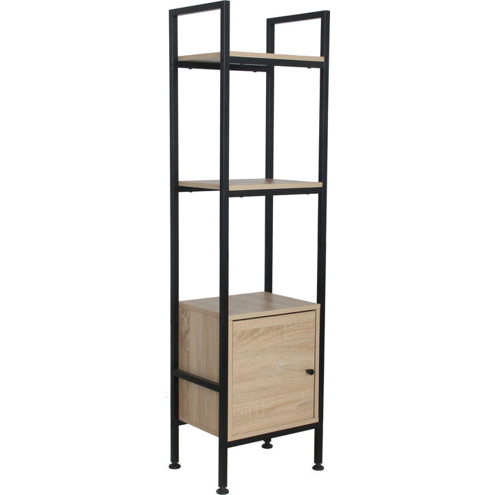 CASA COLLECTION - Libreria in legno truciolare e metallo Nero Linea Hamilton - h147x40x30 cm