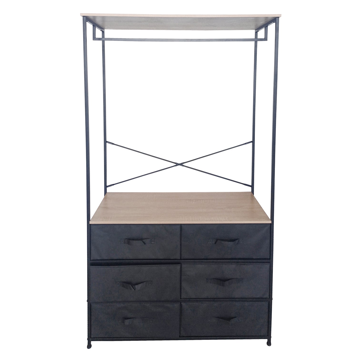 CASA COLLECTION - Mobile 6 cassetti con appendiabiti Linea Colmar h167x100x40 cm