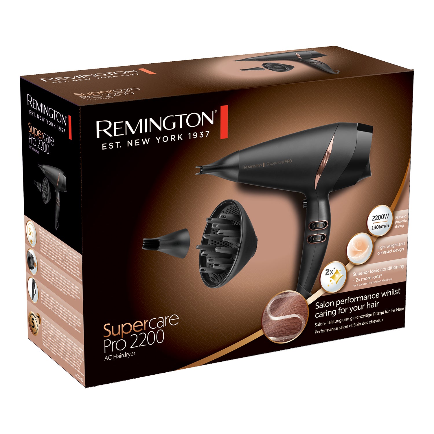 REMINGTON - Phon Asciugacapelli Supercare Pro 2200 Watt