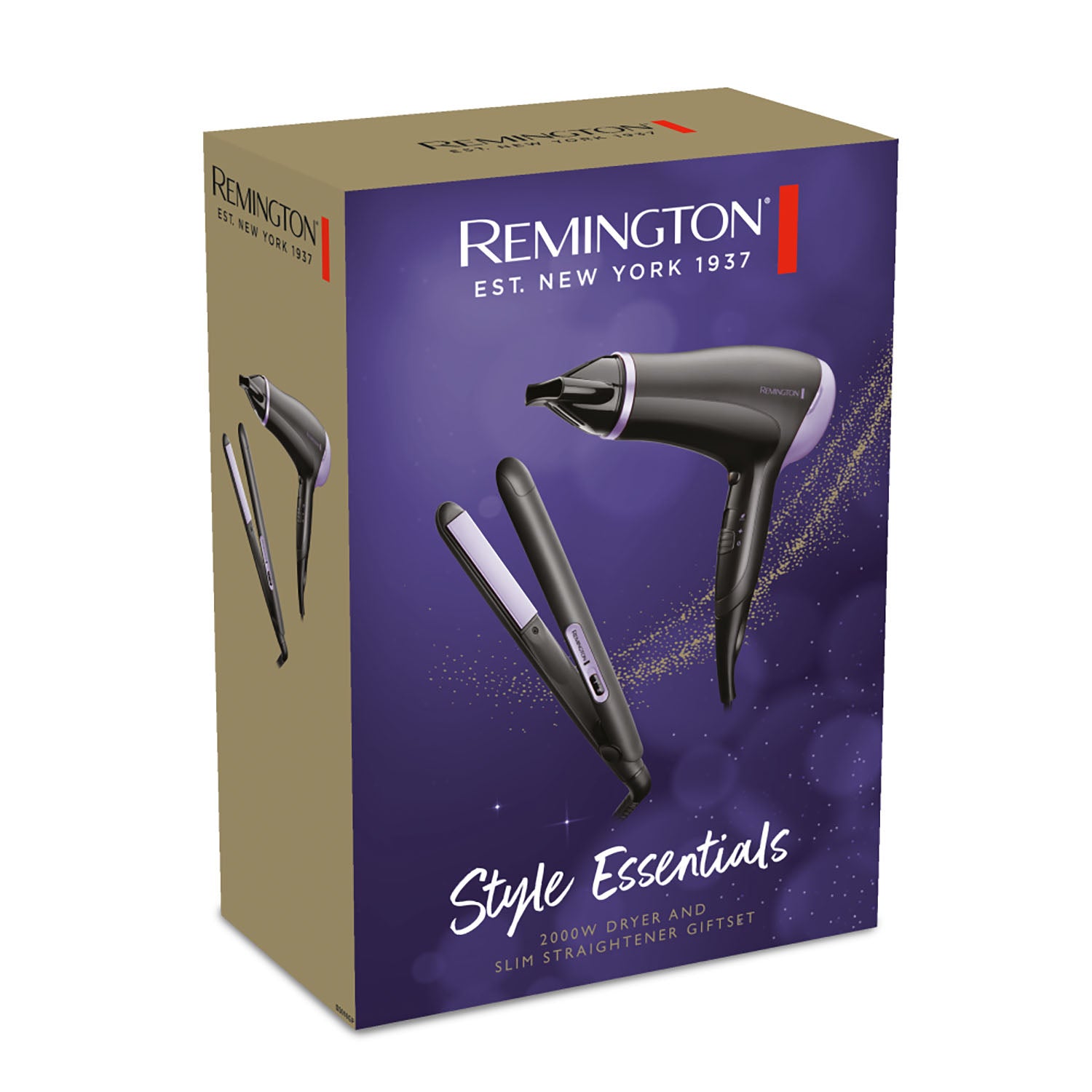 REMINGTON - Set Regalo Style Essentials D3016GP Asciugacapelli + Piastra