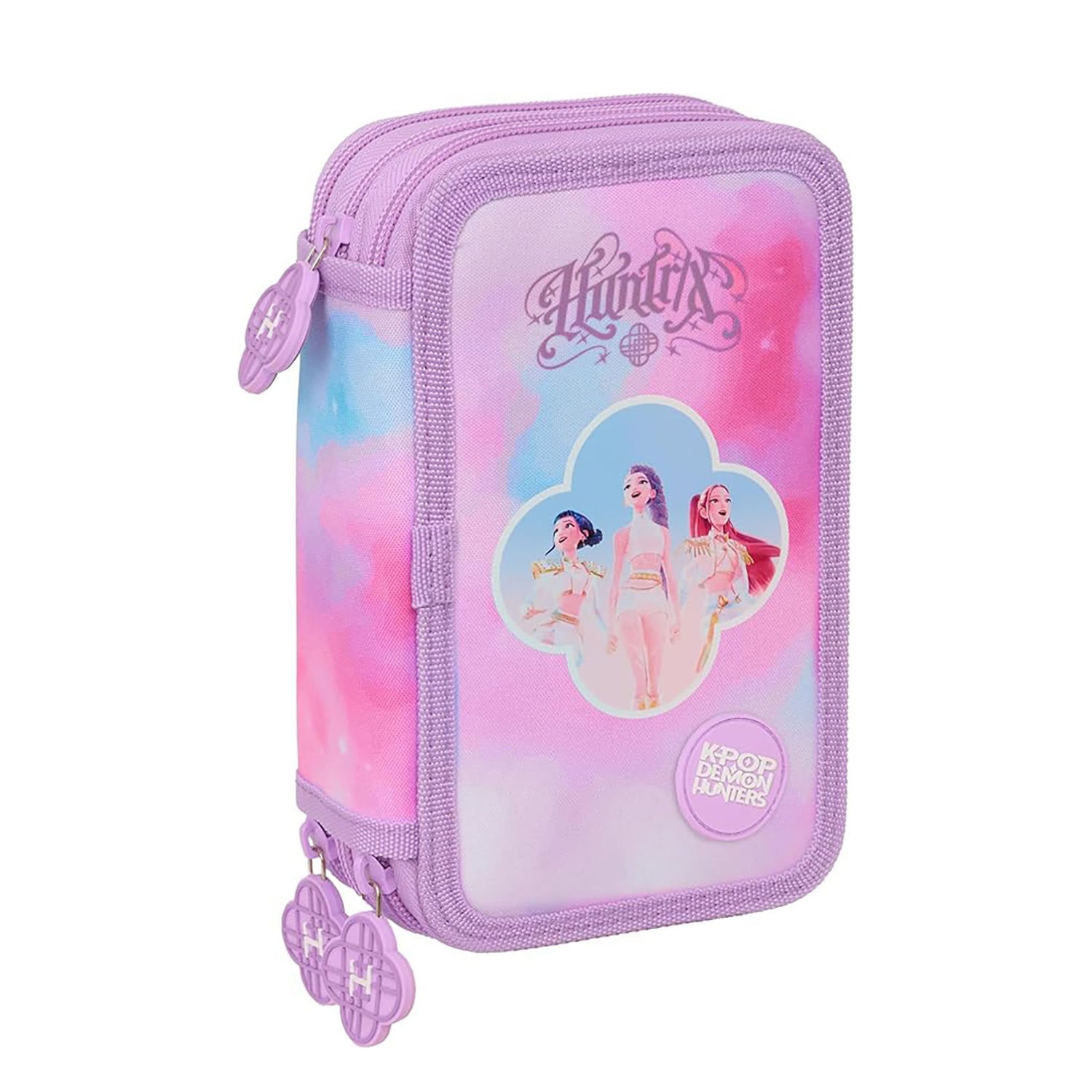 SAFTA - Astuccio K-POP Demon Hunters 3 Scomparti con 37 Accessori - h19,5x12,5x5,5 cm