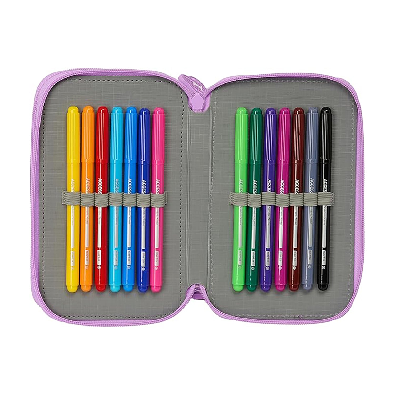 SAFTA - Astuccio K-POP Demon Hunters 3 Scomparti con 37 Accessori - h19,5x12,5x5,5 cm