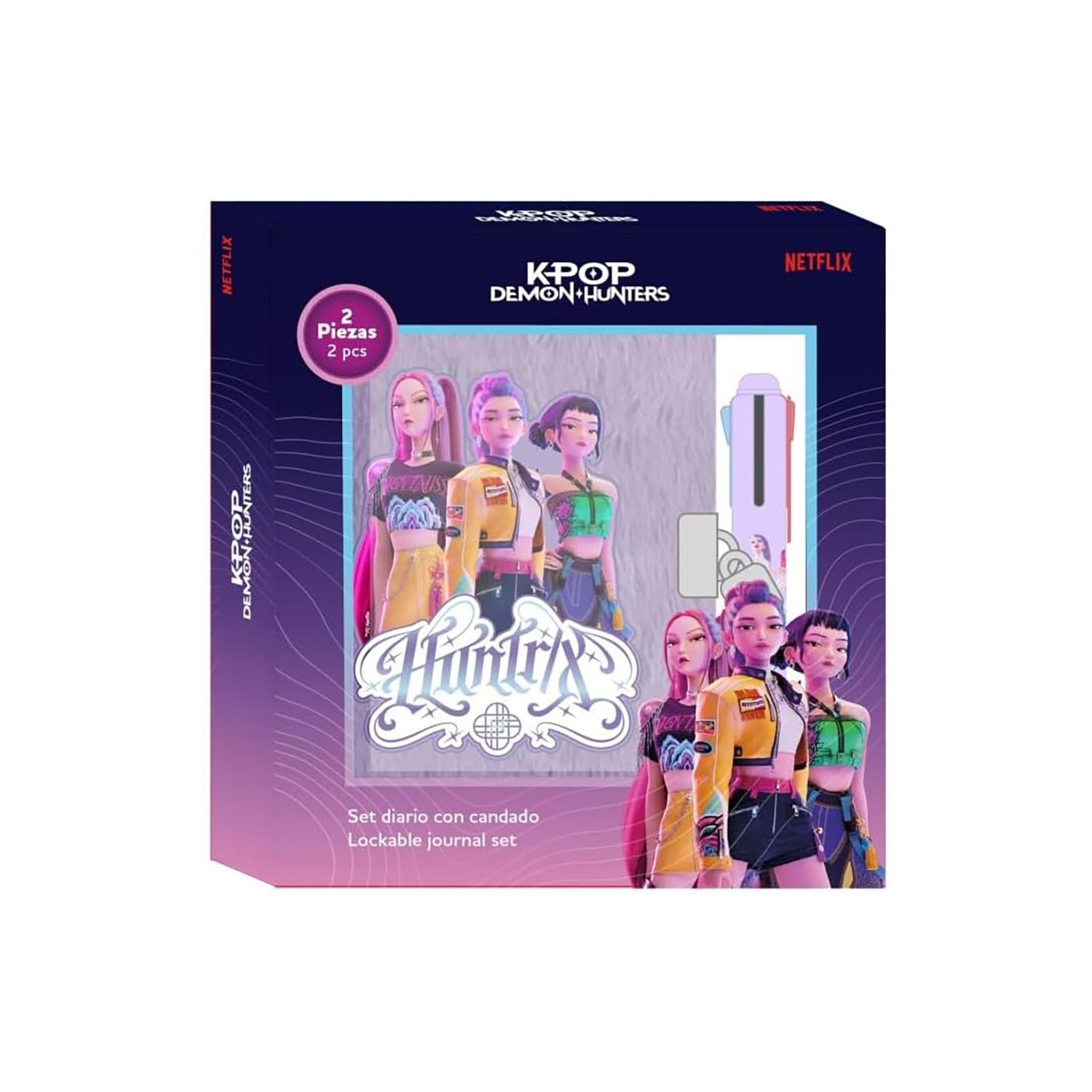 SAFTA - K-Pop Demon Hunters Set Diario Segreto con Lucchetto 2 Pezzi