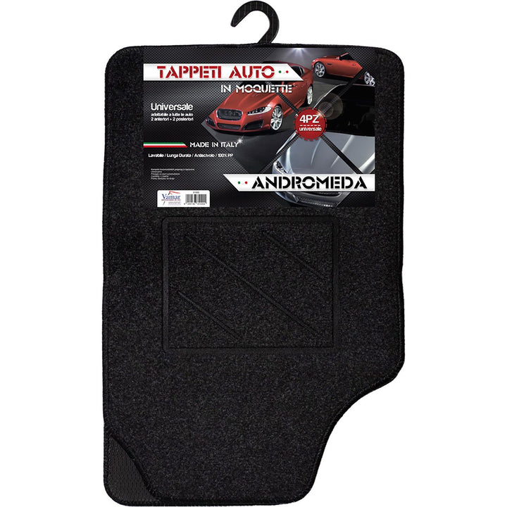 VAMAR - Tappetini universali per auto in Moquette Andromeda - set 4 pezzi