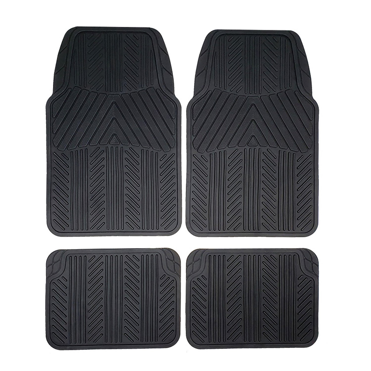 VAMAR - Tappetini universali per auto in PVC Denver - set 4 pezzi