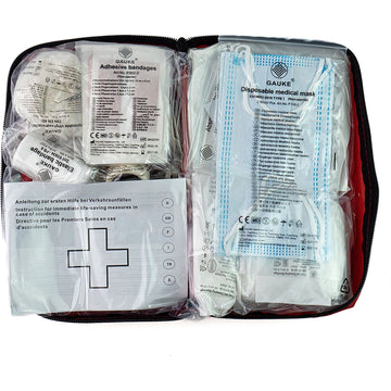 VYIBPDY 1 pezzo Rosso Borsa Pronto Soccorso, Kit di Primo Soccorso Vuota Pacchetto di per Casa in nylon per le emergenze a casa, in ufficio, in escursionismo (Rosso M