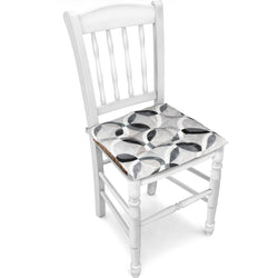 VESTIAMO CASA - Cuscino sedia Morbidone Grigio Geometric 40x40 cm - set 2 pezzi