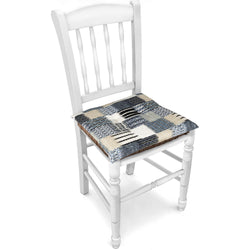 VESTIAMO CASA - Cuscino sedia Morbidone Grigio Patch 40x40 cm - set 2 pezzi