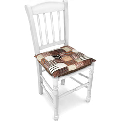 VESTIAMO CASA - Cuscino sedia Morbidone Ruggine Patch 40x40 cm - set 2 pezzi