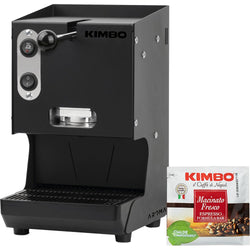 KIMBO - Macchina da caffè a cialde Kimbo Metal Grigio Ardesia 400 Watt - Incluse 45 cialde compostabili Kimbo
