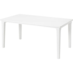KETER - Tavolo da giardino Futura Bianco con Finitura Effetto Legno - h75x165x95 cm