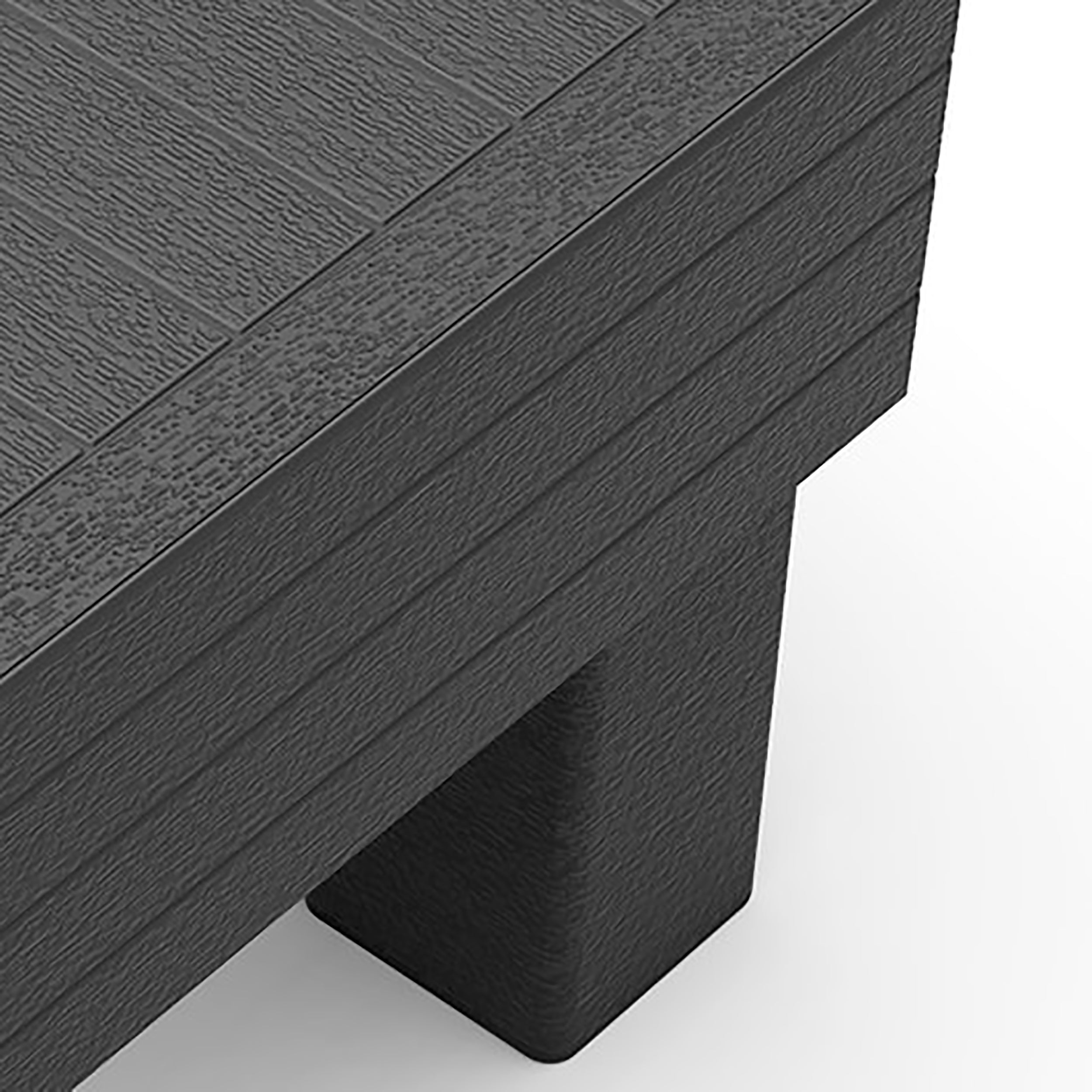 KETER - Set da giardino Lounge Modulare ad Angolo 5 Posti Grafite Linea Elements